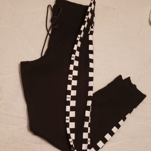 Pink vs high waisted leggings